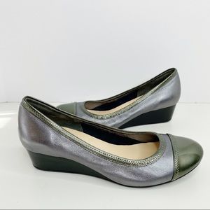 Cole Haan Women's Pewter Wedge Small Heel Size 10